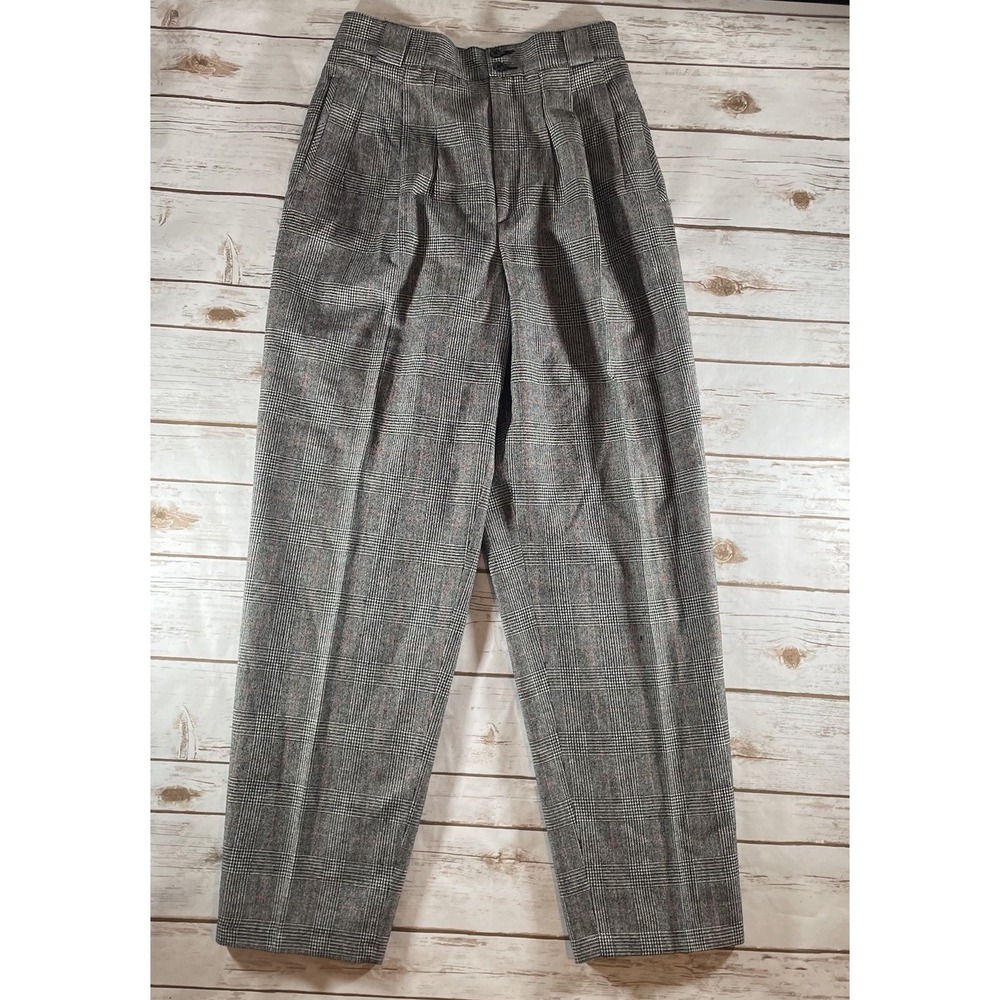 Vintage Wool Plaid Pants Size 10 Collectible Gold by Giorgio Sari Angelo Trouser